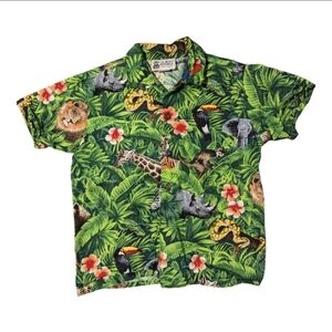 Boys animal print button down T-shirt size 5 by Aloha Republic